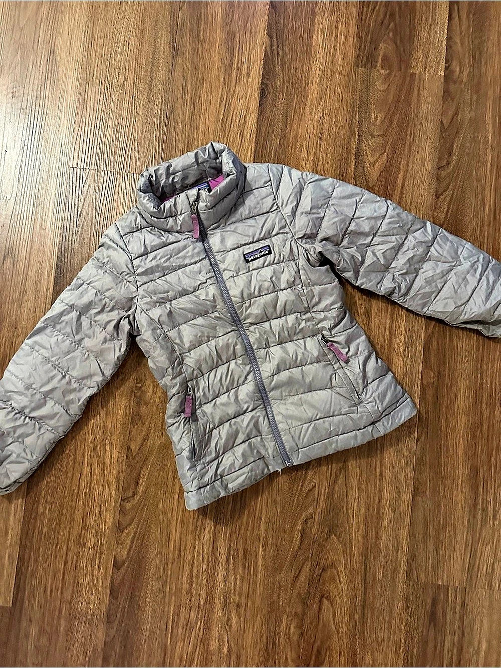Patagonia Kids' Down Sweater Jacket XS Gray/Purple Colorway